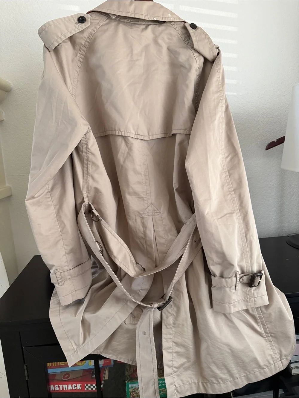 Burberry Taupe Double-Breasted Mid-length Kensington Trench Coat - Picture 6 of 10